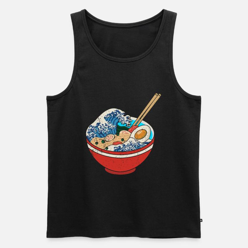 Ramen - Männer Premium Bio Tank Top - Schwarz