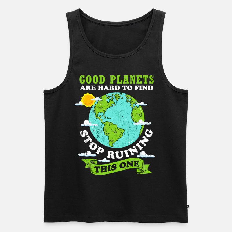 Klimawandel - Männer Premium Bio Tank Top - Schwarz
