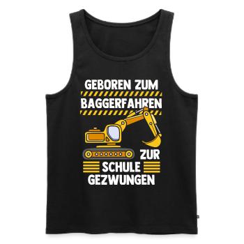 Bagger - Männer Premium Bio Tank Top - Schwarz - Vorne - AI Model Male 178 light (178cm)