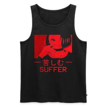 Suffer Goth Anime Girl Waifu Japanese Manga Gothic - Débardeur bio Premium Homme - noir - Devant - AI Model Male 178 light (178cm)