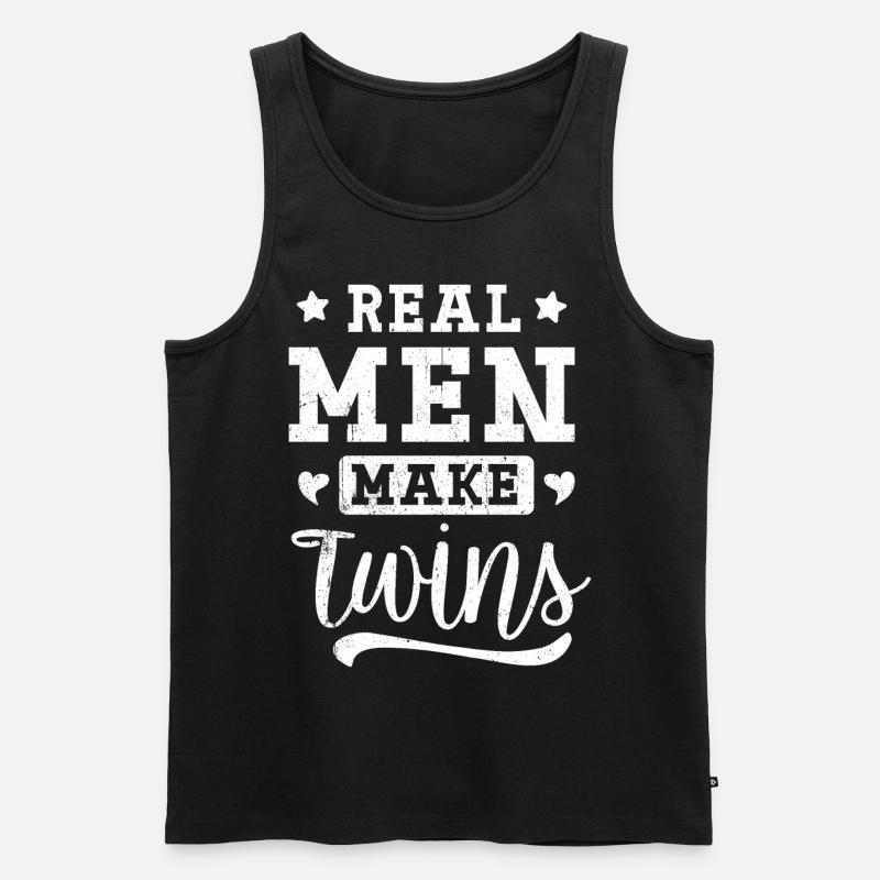 Zwillinge - Männer Premium Bio Tank Top - Schwarz