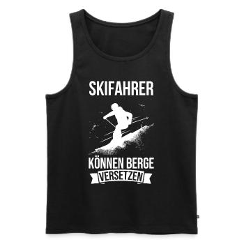 Ski Tshirt Apres Skispringen Winter Schnee Skilift - Männer Premium Bio Tank Top - Schwarz - Vorne - AI Model Male 178 light (178cm)