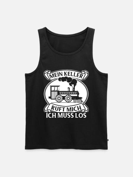Modelleisenbahn Lokführer Bahnhof Modellbau S-Bahn - Men's Premium Organic Tank Top - black