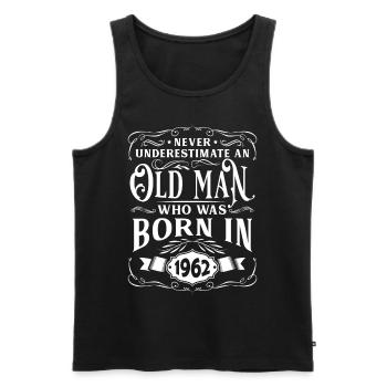 Birthday 1962 Party Alter Established Year of construction - Men's Premium Organic Tank Top - black - Front - AI Model Male 178 light (178cm)