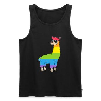 LGBT - Débardeur bio Premium Homme - noir - Devant - Michal (187cm)