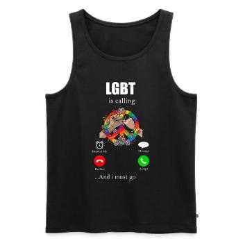 LGBT - Débardeur bio Premium Homme - noir - Devant - Michal (187cm)