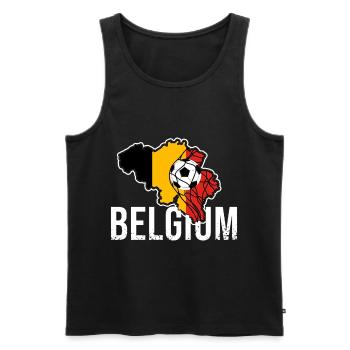 Belgique Football - Débardeur bio Premium Homme - noir - Devant - Michal (187cm)