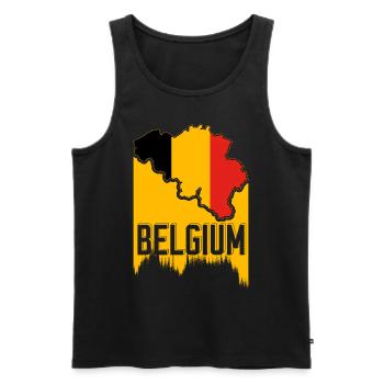 Belgium Gift Country Flag Antwerp Belgium - Men's Premium Organic Tank Top - black - Front - AI Model Male 178 light (178cm)