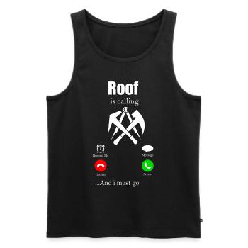 Dachdecker Zunft Geschenk Beruf Handwerker Hammer - Männer Premium Bio Tank Top - Schwarz - Vorne - AI Model Male 178 light (178cm)