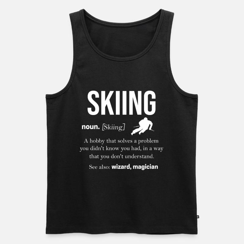 Skifahren - Männer Premium Bio Tank Top - Schwarz