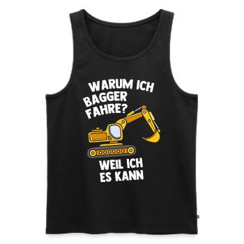 Bagger - Männer Premium Bio Tank Top - Schwarz - Vorne - AI Model Male 178 light (178cm)