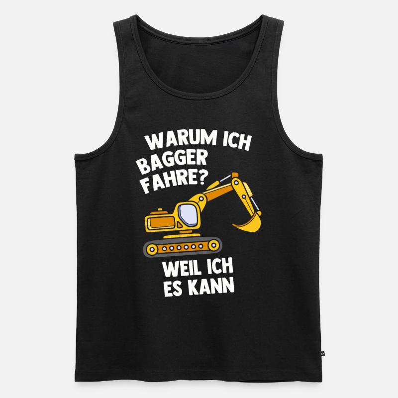 Bagger - Männer Premium Bio Tank Top - Schwarz