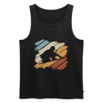 Roofer - Men's Premium Organic Tank Top - black - Front - AI Model Male 178 light (178cm)