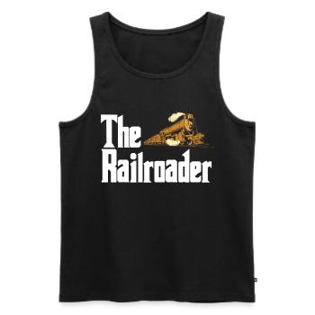 Eisenbahn - Männer Premium Bio Tank Top - Schwarz - Vorne - AI Model Male 178 light (178cm)