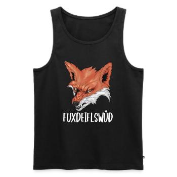 Fuchse Füchse Fuchsliebhaber Fuxdeifelswüd Fox - Männer Premium Bio Tank Top - Schwarz - Vorne - Michal (187cm)
