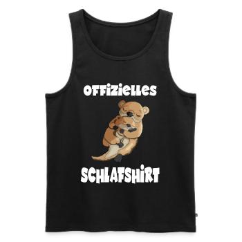 Offizielles Schlafshirt Schlafanzug Pyjama Otter - Männer Premium Bio Tank Top - Schwarz - Vorne - Michal (187cm)