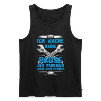 Schraubenschlüssel Spruch Hobby Bastler Schrauber - Männer Premium Bio Tank Top - Schwarz - Vorne - AI Model Male 178 light (178cm)