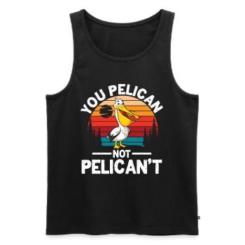 Vous pélican pas pélican - Débardeur bio Premium Homme - noir - Devant - Michal (187cm)