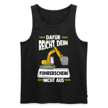 Bagger - Männer Premium Bio Tank Top - Schwarz - Vorne - AI Model Male 178 light (178cm)