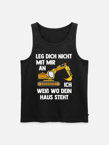 Bagger bauarbeiter - Männer Premium Bio Tank Top - Schwarz