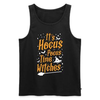 Witch - Men's Premium Organic Tank Top - black - Front - AI Model Male 178 light (178cm)