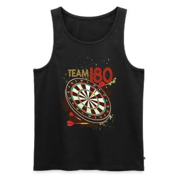 Team 180 Darts Dartboard Team Player Darts Player - Men's Premium Organic Tank Top - black - Front - AI Model Male 178 light (178cm)