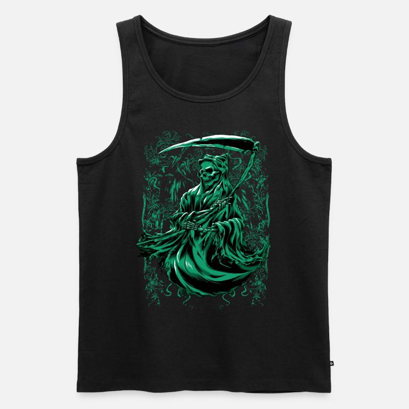 Sensenmann Halloween Geschenk - Männer Premium Bio Tank Top - Schwarz