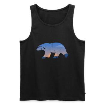 Bear - Men's Premium Organic Tank Top - black - Front - AI Model Male 178 light (178cm)