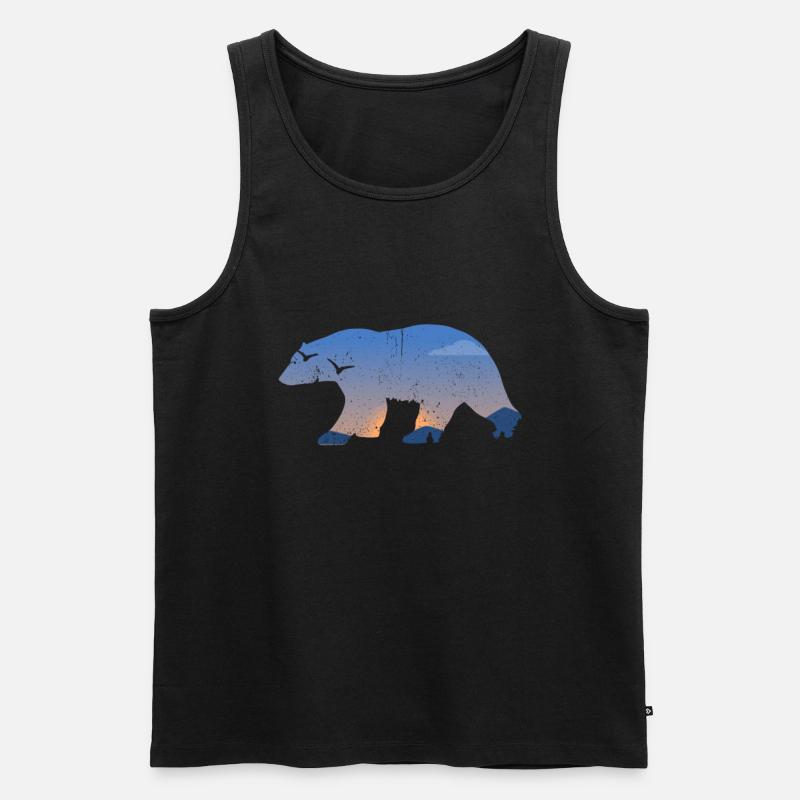 Bär - Männer Premium Bio Tank Top - Schwarz