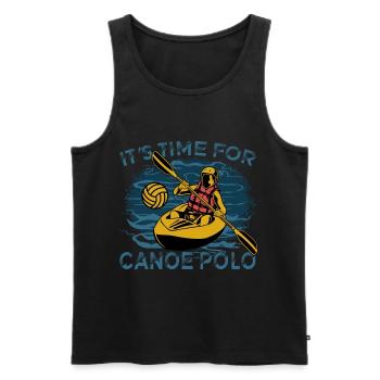 It's time for canoe polo - Men's Premium Organic Tank Top - black - Front - Michal (187cm)