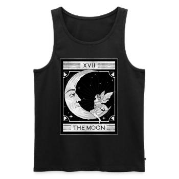 Fairycore Esthétique La Carte de Tarot De La Fée de la Lune - Débardeur bio Premium Homme - noir - Devant - Michal (187cm)