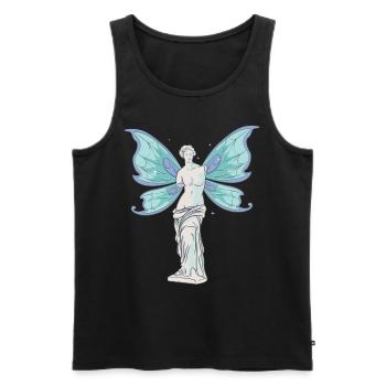 Fairycore Esthétique Fée Vénus De Milo Statue - Débardeur bio Premium Homme - noir - Devant - AI Model Male 178 light (178cm)
