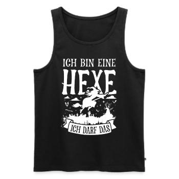 Hexe - Männer Premium Bio Tank Top - Schwarz - Vorne - Michal (187cm)