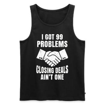 Broker - Men's Premium Organic Tank Top - black - Front - AI Model Male 178 light (178cm)