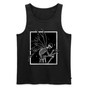 Fairycore Esthétique Squelette Fée Grunge Goth - Débardeur bio Premium Homme - noir - Devant - Michal (187cm)