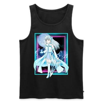 Cute Young Anime Manga - Men's Premium Organic Tank Top - black - Front - AI Model Male 178 light (178cm)