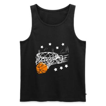 Basketball Gift Sports Basket Rebound B-Ball - Men's Premium Organic Tank Top - black - Front - AI Model Male 178 light (178cm)