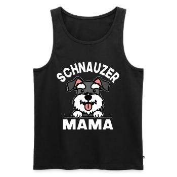 Schnauzer Mama - Débardeur bio Premium Homme - noir - Devant - AI Model Male 178 light (178cm)