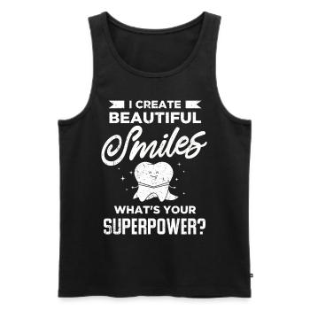 Dentist Toothpaste Toothbrush Kiefer Doc Dentist - Men's Premium Organic Tank Top - black - Front - AI Model Male 178 light (178cm)