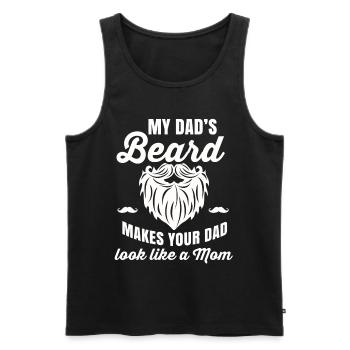 Bart - Männer Premium Bio Tank Top - Schwarz - Vorne - AI Model Male 178 light (178cm)