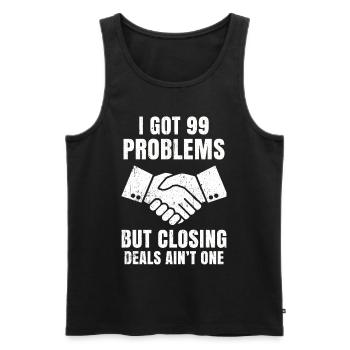 Broker Real Estate Real Estate House Agent Landlord - Men's Premium Organic Tank Top - black - Front - AI Model Male 178 light (178cm)