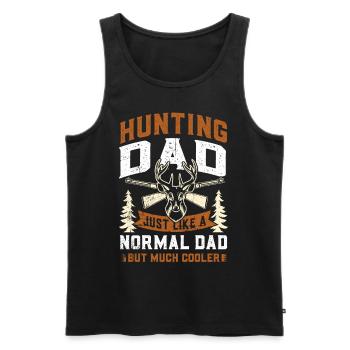 Hunt - Men's Premium Organic Tank Top - black - Front - AI Model Male 178 light (178cm)