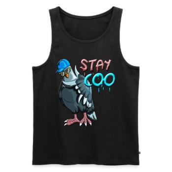 Vogel Vogelbeobachtung Tauben Vögel Stay Coo Taube - Männer Premium Bio Tank Top - Schwarz - Vorne - AI Model Male 178 light (178cm)