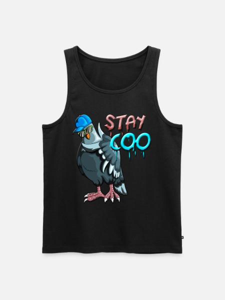 Bird Bird Watching Piccioni Uccelli Soggiorno Coo Piccione - Canottiera ecologica premium da uomo - nero
