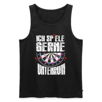 Funny Lustiges Dart Fan Dartscheibe Dartspieler - Männer Premium Bio Tank Top - Schwarz - Vorne - AI Model Male 178 light (178cm)