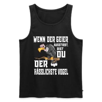 Hässlicher Vogel Geier Aas Fresser Verhöhnen Spaß - Männer Premium Bio Tank Top - Schwarz - Vorne - AI Model Male 178 light (178cm)