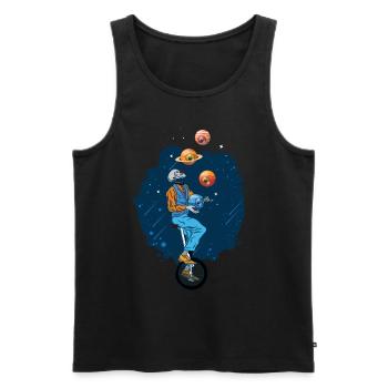 Weirdcore Aesthetic Skelett Augapfel Planeten - Männer Premium Bio Tank Top - Schwarz - Vorne - AI Model Male 178 light (178cm)