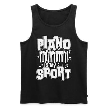 Piano is my sport for a pianist - Men's Premium Organic Tank Top - black - Front - AI Model Male 178 light (178cm)