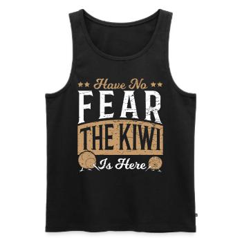 Kiwi - Männer Premium Bio Tank Top - Schwarz - Vorne - Michal (187cm)