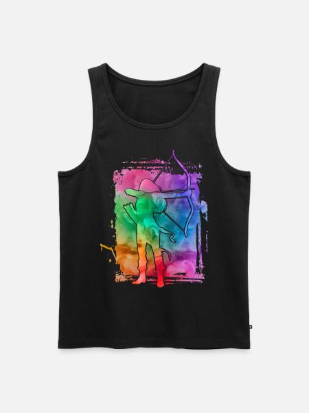 Archery - Men's Premium Organic Tank Top - black